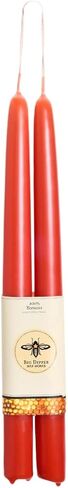 Teal Blue Candles, Hand Dipped Beeswax Taper Candles, 12-Hour Long Burn, Pure Beeswax Candle 12" x 7/8", All Natural Rich Coloring in Saudi Arabia
