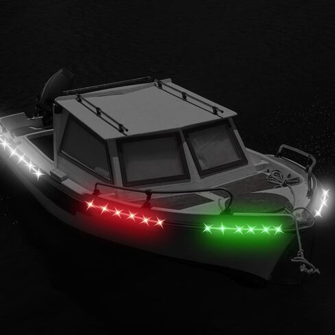 4 قطع أضواء الملاحة للقوارب البحرية أضواء LED لا الحفر تثبيت أضواء البحرية الأحمر الأخضر والأبيض أضواء الصيد قطاع ليلة للماء قارب الإضاءة لقارب عائم زورق يخت in Saudi Arabia