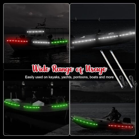 4 قطع أضواء الملاحة للقوارب البحرية أضواء LED لا الحفر تثبيت أضواء البحرية الأحمر الأخضر والأبيض أضواء الصيد قطاع ليلة للماء قارب الإضاءة لقارب عائم زورق يخت in Saudi Arabia