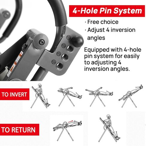 Massage Inversion Tables for Back Pain Relief - Back Stretcher Machine with Adjustable Headrest, Foldable Design, Back Inverter/Strength Training, 300 Lbs Capacity in Kuwait