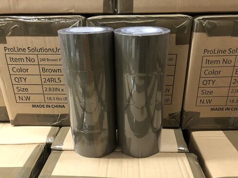 ProLine Heavy Duty Shipping Packing Box Tape Adhesive, Premium Brown Carton Box Sealing Tape, 2.0 Mil 3 Inches x 110 Yards (6 Rolls) in Saudi Arabia