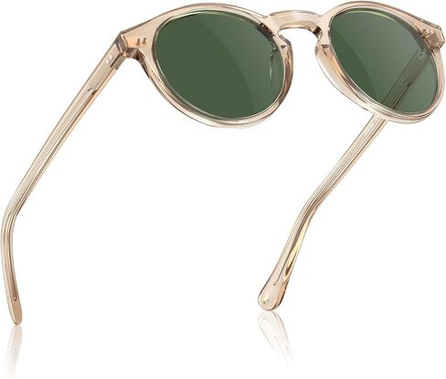 CARFIA Round Acetate Mens Sunglasses Polarized UV Protection Classic Retro Sun Glasses CA5289L in Saudi Arabia