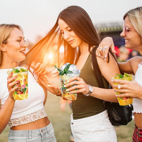 120 قطعة من أكواب حفلات تيكي 16 أونصة من أكواب الشرب هاواي لواو تيكي تحت عنوان لوا أكواب بلاستيكية للاستعمال مرة واحدة، أكواب نبيذ الكركديه الاستوائية، أكواب فلامنغو لهاواي لواو الاستوائية لحفلات الشاطئ والأناناس in Kuwait