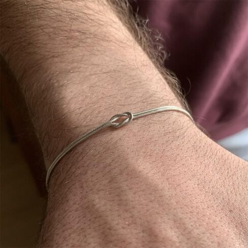 Matching Bracelets For Couples 14k Gold Plated Knot Trendy Friendship Dainty Relationship Mother Daughter Knot Bracelet For Women Men Jewelry in Saudi Arabia