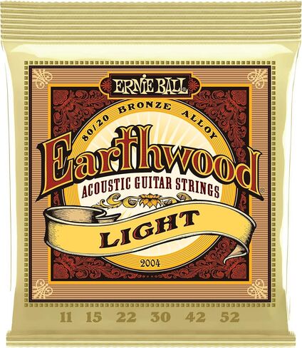 Ernie Ball 2004 Earthwood Light 80/20 أوتار صوتية برونزية - عبوتان in Saudi Arabia