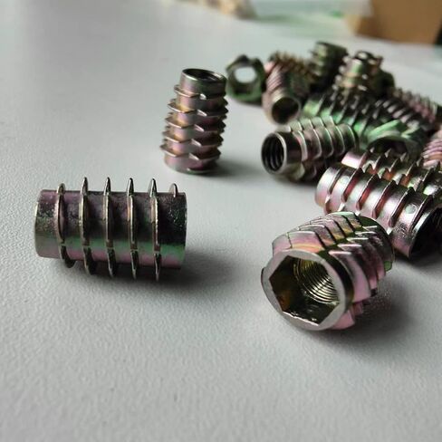 إدراجات مترابطة 5/16 "-18، 0.75" طويلة، إدراجات خيط سداسية دافق للخشب، محرك مقبس سداسي صواميل إدراج ملولبة لحرف الأثاث الخشبي in Saudi Arabia