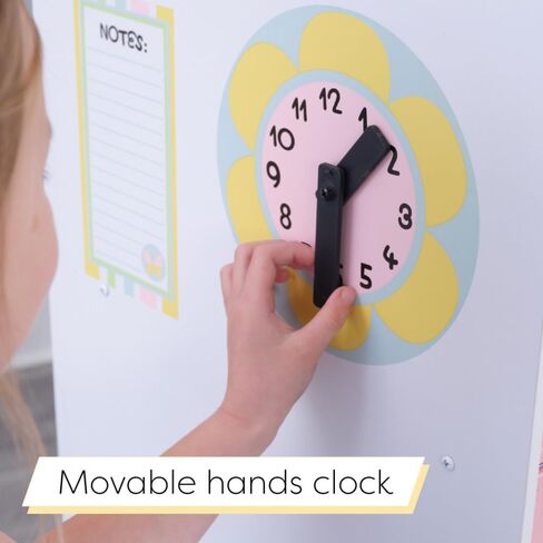 مطبخ لعب خشبي كبير بألوان الباستيل من كيد كرافت مع مقابض دوارة وأبواب شفافة ولعب هدية للهاتف للأعمار من 3 سنوات فما فوق in Kuwait