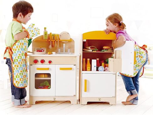 Hape Gourmet Kitchen Kid's Wooden Play Kitchen in Orange in Saudi Arabia