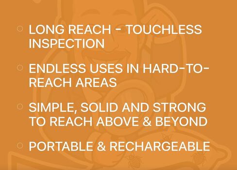 MY BED BUG FINDER™ Handheld Wireless Boroscope Endoscope Patented Bed Bug Inspection Camera - Waterproof 360 Degree Flexible, Extendable, Rechargeable, Nearly 6ft Reach - Captures Photos and Videos in Saudi Arabia