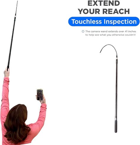 MY BED BUG FINDER™ Handheld Wireless Boroscope Endoscope Patented Bed Bug Inspection Camera - Waterproof 360 Degree Flexible, Extendable, Rechargeable, Nearly 6ft Reach - Captures Photos and Videos in Saudi Arabia