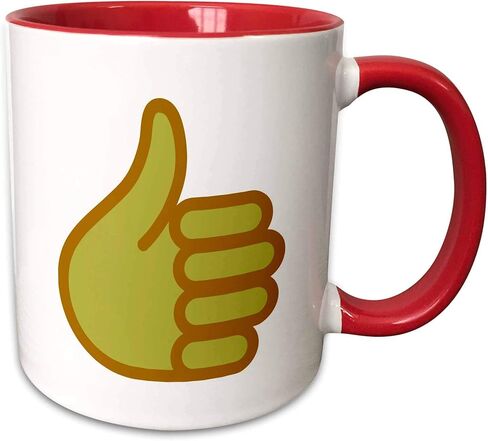مج 3dRose Thumbs Up Emoji، 11 أونصة in Saudi Arabia