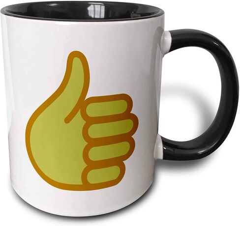 مج 3dRose Thumbs Up Emoji، 11 أونصة in Saudi Arabia