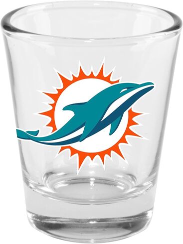 Hunter 1101-10-3932 Shot Glass44; 2 oz. Miami Dolphins in Saudi Arabia