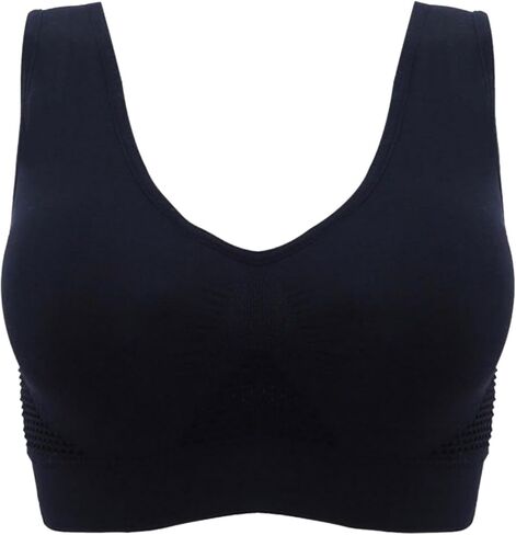 Comfortable Sports Bra 3 Pack Women's Cooling Breathable Seamless Wireless Supportive Pull on Bra Plus Size in Saudi Arabia