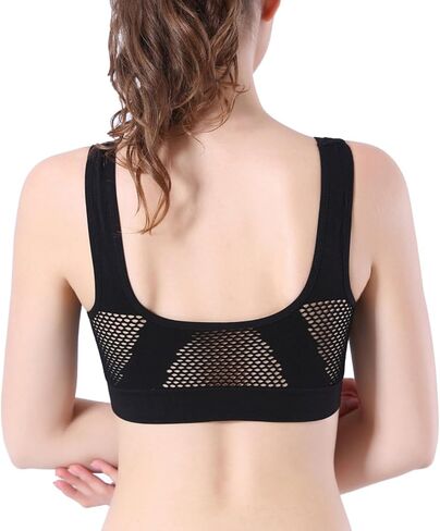 Comfortable Sports Bra 3 Pack Women's Cooling Breathable Seamless Wireless Supportive Pull on Bra Plus Size in Saudi Arabia