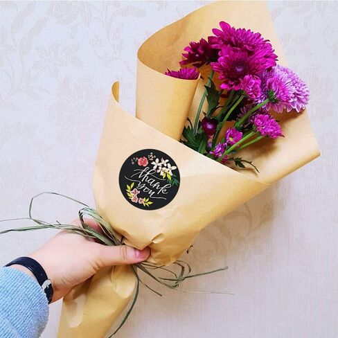 بكرة ملصقات شكرًا لك مقاس 2 بوصة، 8 تصميمات ملصقات تغليف كبيرة دائرية مقاس 50 مم، 500 قطعة من ملصقات شكرًا لحقائب البضائع التجارية، وصناديق التعبئة والتغليف، والهدايا، والأظرف والإيصالات in Kuwait