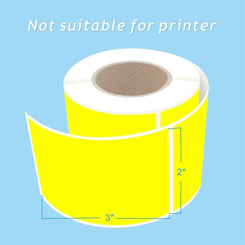 PARLAIM Matte Rectangle Label Stickers 2" x 3" Adhesive Color Code Stickers, 250PCS Tags for Business, Expressage, Fluorescent Green in Saudi Arabia
