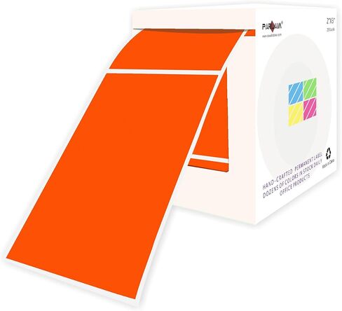 PARLAIM Matte Rectangle Label Stickers 2" x 3" Adhesive Color Code Stickers, 250PCS Tags for Business, Expressage, Fluorescent Green in Saudi Arabia