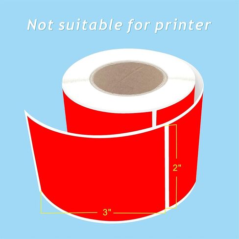 PARLAIM Matte Rectangle Label Stickers 2" x 3" Adhesive Color Code Stickers, 250PCS Tags for Business, Expressage, Fluorescent Green in Saudi Arabia