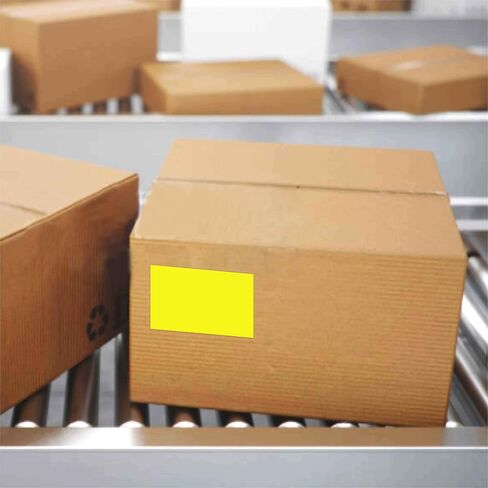 PARLAIM Matte Rectangle Label Stickers 2" x 3" Adhesive Color Code Stickers, 250PCS Tags for Business, Expressage, Fluorescent Green in Saudi Arabia