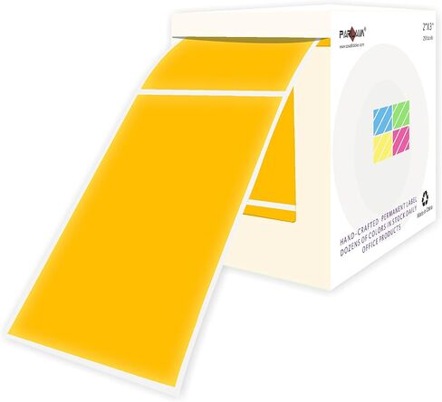 PARLAIM Matte Rectangle Label Stickers 2" x 3" Adhesive Color Code Stickers, 250PCS Tags for Business, Expressage, Fluorescent Green in Saudi Arabia