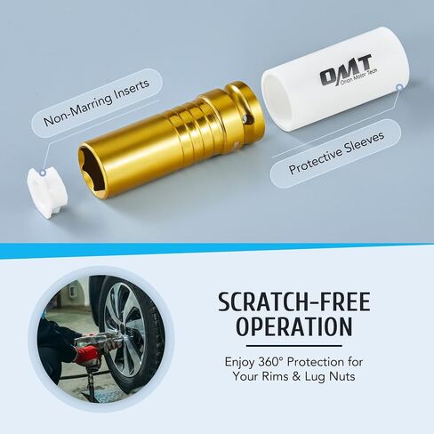 مجموعة أدوات مقبس الصدمات المترية من Orion Motor Tech، 5 قطع 15 17 19 21 22 مم مقابس لمحرك 1/2 بوصة، مجموعة مقابس صدمات للعجلة الواقية غير قابلة للتشوه in Saudi Arabia