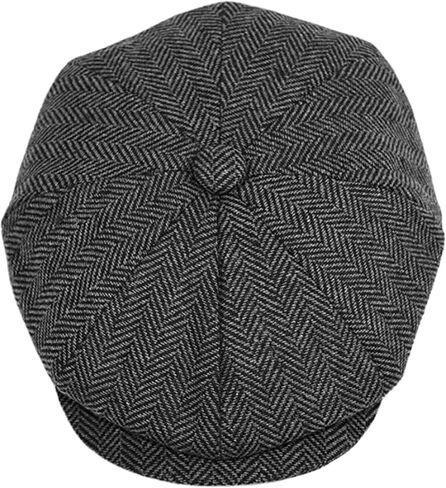 Men's Classic 8 Panel Wool Blend Newsboy Snap Brim Collection Hat in Saudi Arabia
