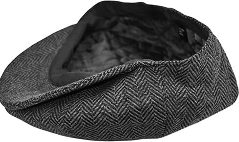 Men's Classic 8 Panel Wool Blend Newsboy Snap Brim Collection Hat in Saudi Arabia