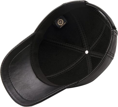 METELLINO Leather Baseball Cap Genuine Sheepskin Unisex Hat in Saudi Arabia