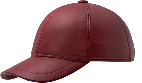METELLINO Leather Baseball Cap Genuine Sheepskin Unisex Hat in Kuwait