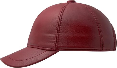 METELLINO Leather Baseball Cap Genuine Sheepskin Unisex Hat in Kuwait