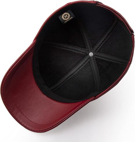 METELLINO Leather Baseball Cap Genuine Sheepskin Unisex Hat in Kuwait