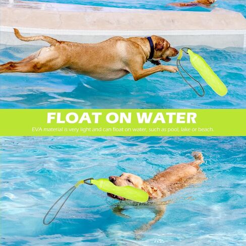 EXPAWLORER Floating Dog Toys - 2 Pack Fetch Stick Chase Toy with Nylon Rope, Durable Non-Toxic Interactive Chew Toy for Training Outdoor Activities, Summer Pool Float Toys for All Breeds Dogs in Saudi Arabia