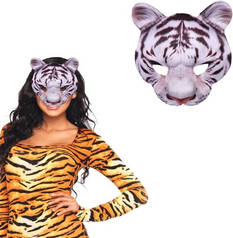 قناع الهالوين التنكري نصف قناع وجه الحيوان قناع الحفلات، مجموعة من 4 قطع (خنزير، ثعلب، أرنب، نمر) in Kuwait