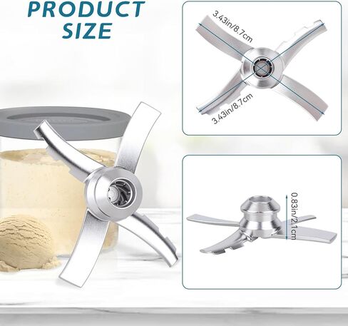 شفرة مجداف بديلة متوافقة مع صانعات الآيس كريم من سلسلة Ninja Creami NC300، قطعة بديلة مجداف شفرة الخلط لـ Ninja Creamerizer NC299AMZ، NC301، CN305A، CN301CO in Kuwait