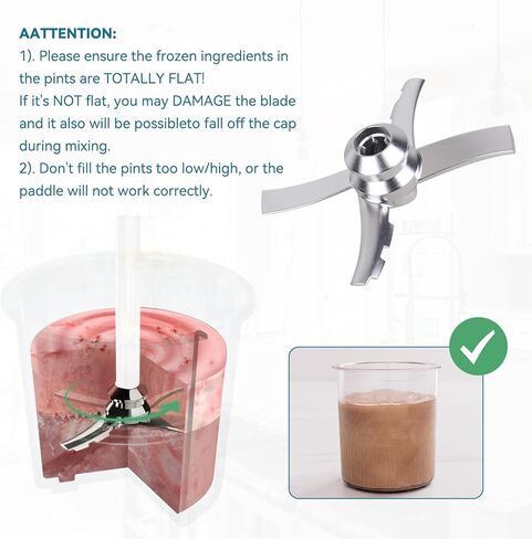 شفرة مجداف بديلة متوافقة مع صانعات الآيس كريم من سلسلة Ninja Creami NC300، قطعة بديلة مجداف شفرة الخلط لـ Ninja Creamerizer NC299AMZ، NC301، CN305A، CN301CO in Kuwait