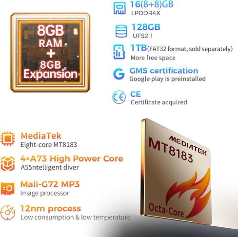 تابلت TECLAST مقاس 10.4 بوصة، T40S 16 جيجابايت رام 128 جيجابايت روم (1 تيرابايت TF) مع وحدة معالجة مركزية 8 كور، 2.4 جيجا/5 جيجا واي فاي، IPS 2000x1200، جهاز لوحي أندرويد 12، BT 5.0، نظام تحديد المواقع العالمي، 6000 مللي أمبير، كاميرا مزدوجة 5 ميجابكسل +  in Kuwait