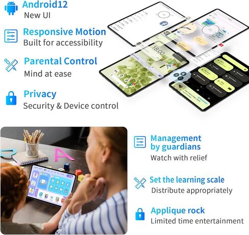 تابلت TECLAST مقاس 10.4 بوصة، T40S 16 جيجابايت رام 128 جيجابايت روم (1 تيرابايت TF) مع وحدة معالجة مركزية 8 كور، 2.4 جيجا/5 جيجا واي فاي، IPS 2000x1200، جهاز لوحي أندرويد 12، BT 5.0، نظام تحديد المواقع العالمي، 6000 مللي أمبير، كاميرا مزدوجة 5 ميجابكسل +  in Kuwait