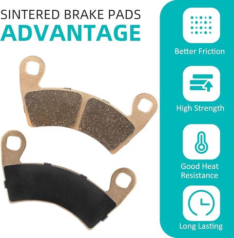 وسادات الفرامل الأمامية والخلفية لـ Polaris RZR XP 1000 2022 2021 2020 2019 2018 2017 2015 2014، استبدال وسادات الفرامل الملبدة شديدة التحمل مع حشوات مضادة للضوضاء (4 أزواج) in Kuwait