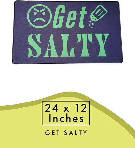 حصيرة اللعب Get Salty MTG، متوافقة مع Magic The Gathering Playmat - حصيرة بطاقات مضحكة أو لوحة ماوس MTG، YuGiOh، Pokemon، TCG، غير قابلة للانزلاق 14 × 24 بوصة in Kuwait