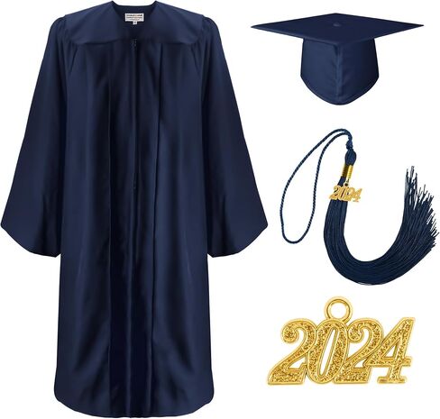 GraduationMall قبعة التخرج وثوب مع جيوب 2024 شرابة للمدرسة الثانوية والبكالوريوس، 100% مادة معاد تدويرها in Kuwait