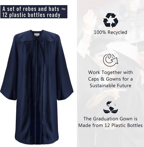 GraduationMall قبعة التخرج وثوب مع جيوب 2024 شرابة للمدرسة الثانوية والبكالوريوس، 100% مادة معاد تدويرها in Kuwait