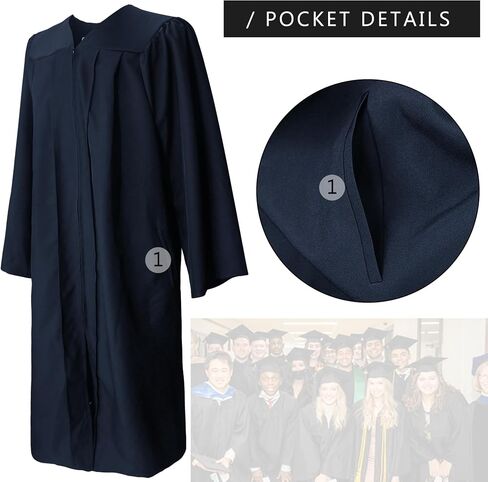 GraduationMall قبعة التخرج وثوب مع جيوب 2024 شرابة للمدرسة الثانوية والبكالوريوس، 100% مادة معاد تدويرها in Kuwait