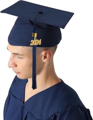 GraduationMall قبعة التخرج وثوب مع جيوب 2024 شرابة للمدرسة الثانوية والبكالوريوس، 100% مادة معاد تدويرها in Kuwait