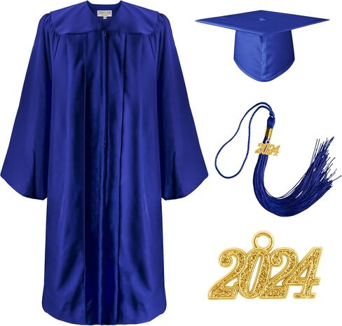 GraduationMall قبعة التخرج وثوب مع جيوب 2024 شرابة للمدرسة الثانوية والبكالوريوس، 100% مادة معاد تدويرها in Kuwait