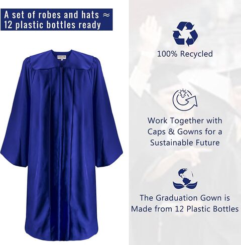 GraduationMall قبعة التخرج وثوب مع جيوب 2024 شرابة للمدرسة الثانوية والبكالوريوس، 100% مادة معاد تدويرها in Kuwait