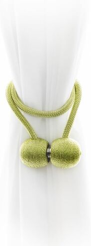 Magnetic Curtain Tiebacks 4 Pack, Curtain Tiebacks Buckles, Rope Decorative Curtain Tie for Home Bedroom Office Decorative Thick or Thin Curtain (Beige) in Saudi Arabia