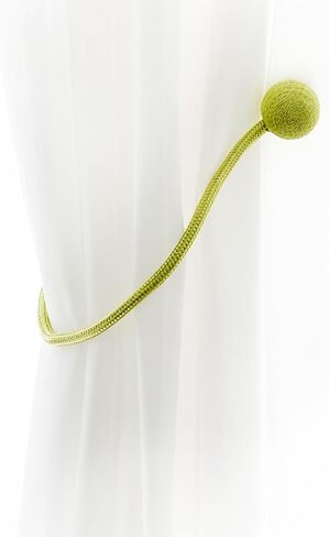 Magnetic Curtain Tiebacks 4 Pack, Curtain Tiebacks Buckles, Rope Decorative Curtain Tie for Home Bedroom Office Decorative Thick or Thin Curtain (Beige) in Saudi Arabia