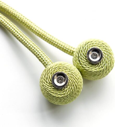 Magnetic Curtain Tiebacks 4 Pack, Curtain Tiebacks Buckles, Rope Decorative Curtain Tie for Home Bedroom Office Decorative Thick or Thin Curtain (Beige) in Saudi Arabia