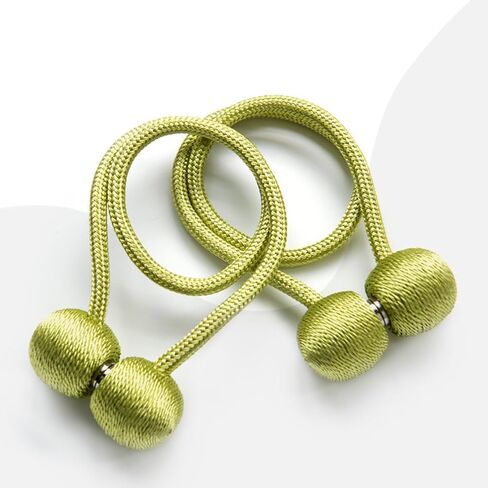 Magnetic Curtain Tiebacks 4 Pack, Curtain Tiebacks Buckles, Rope Decorative Curtain Tie for Home Bedroom Office Decorative Thick or Thin Curtain (Beige) in Saudi Arabia